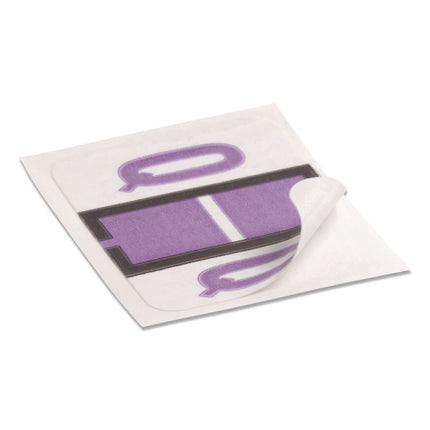 A-Z Color-Coded End Tab Filing Labels, Q, 1 X 1.25, White, 500/roll