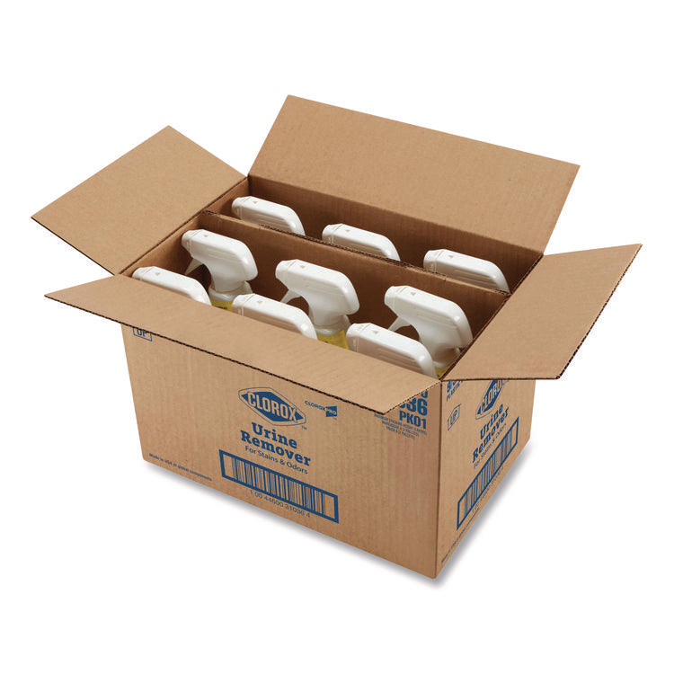 CloroxPro Urine Remover for Stains and Odors, 32 oz Spray Bottle, 9/Carton