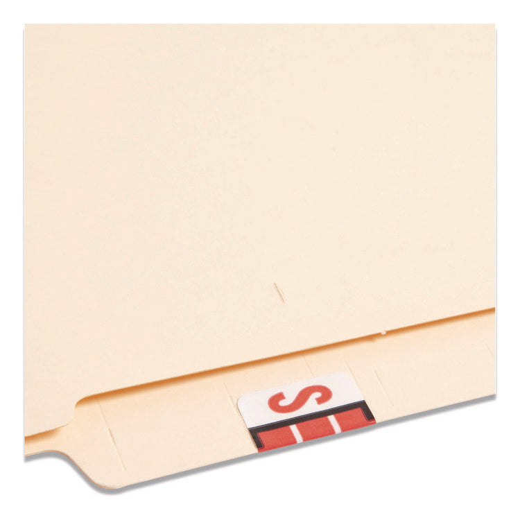 A-Z Color-Coded End Tab Filing Labels, S, 1 X 1.25, White, 500/roll