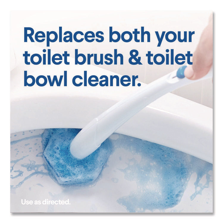 Disinfecting ToiletWand Refill Heads, Toilet Cleaning Scrubbing Pads, Blue/White, 20/Pack