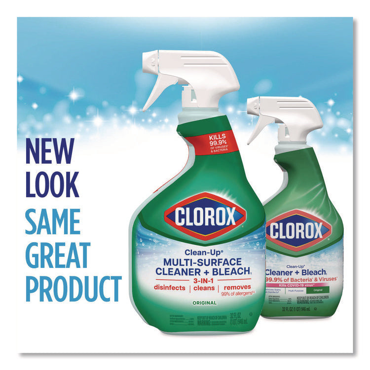 Clean-Up Multi-Surface Cleaner with Bleach, Original, 32 oz Spray Bottle, 9/Carton