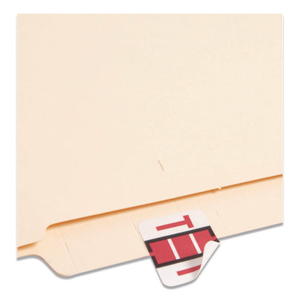 A-Z Color-Coded End Tab Filing Labels, T, 1 X 1.25, White, 500/roll
