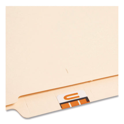 A-Z Color-Coded End Tab Filing Labels, U, 1 X 1.25, White, 500/roll