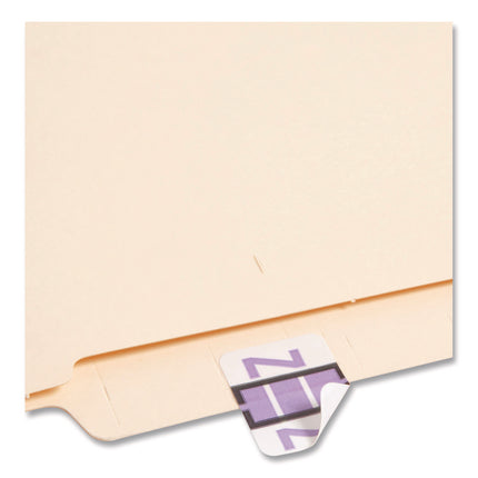 A-Z Color-Coded End Tab Filing Labels, Z, 1 X 1.25, White, 500/roll