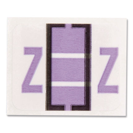 A-Z Color-Coded End Tab Filing Labels, Z, 1 X 1.25, White, 500/roll