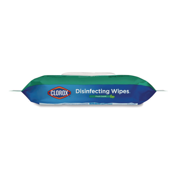 Disinfecting Cleaning Wipes, Flex Pack, 1-Ply, 8 x 7, Fresh Scent, White, 75 Towels/Box, 6 Boxes/Carton