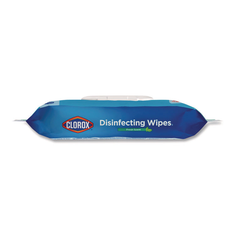 Disinfecting Cleaning Wipes, Flex Pack, 1-Ply, 8 x 7, Fresh Scent, White, 75 Towels/Box, 6 Boxes/Carton