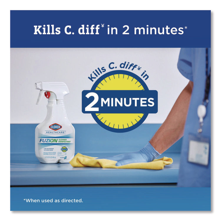 Fuzion Cleaner Disinfectant, Unscented, 32 Oz Spray Bottle, 9/carton