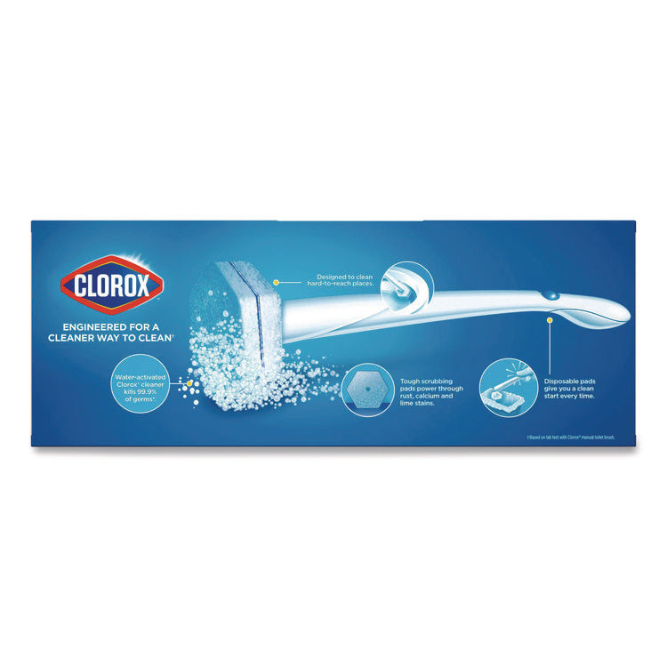 Disinfecting ToiletWand Refill Heads, Toilet Cleaning Scrubbing Pads, Blue/White, 10/Pack, 6 Packs/Carton