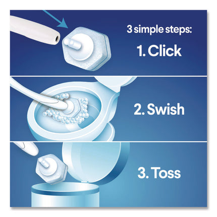 Disinfecting ToiletWand Refill Heads, Toilet Cleaning Scrubbing Pads, Blue/White, 10/Pack, 6 Packs/Carton