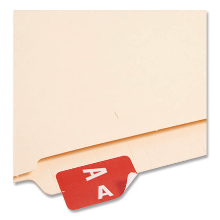 Alphaz Color-Coded Second Letter Alphabetical Labels, A, 1 X 1.63, Red, 10/sheet, 10 Sheets/pack