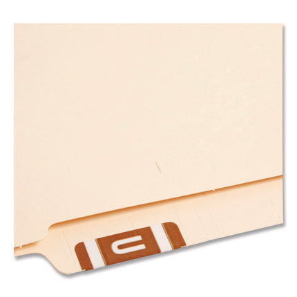 Alphaz Color-Coded Second Letter Alphabetical Labels, U, 1 X 1.63, Dark Brown, 10/sheet, 10 Sheets/pack