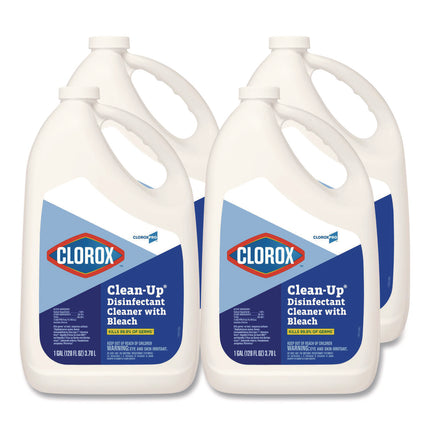 CloroxPro Clean-Up Disinfectant Cleaner with Bleach, 128 oz Refill Bottle, 4/Carton