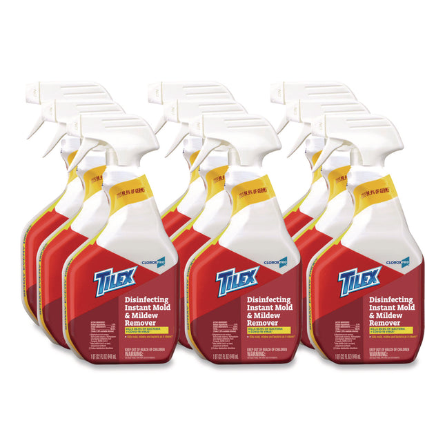 CloroxPro Disinfecting Instant Mold and Mildew Remover, 32 oz Smart Tube Spray, 9/Carton