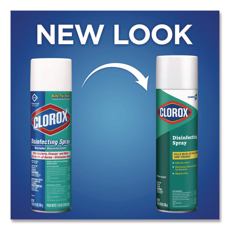 Disinfecting Spray, Fresh, 19 Oz Aerosol Spray, 12/carton