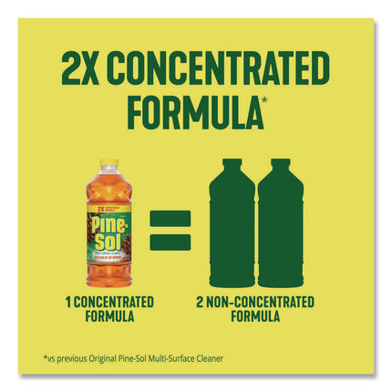 Multi-Surface Cleaner Disinfectant Concentrated, Pine Scent, 80 oz Bottle, 6/Carton
