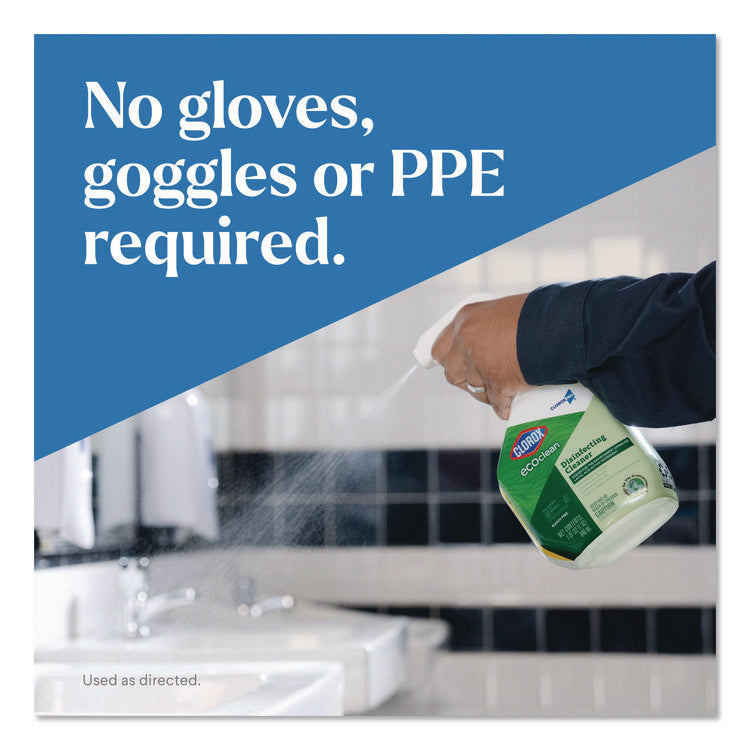 Clorox Pro EcoClean Disinfecting Cleaner, Unscented, 32 oz Spray Bottle, 9/Carton