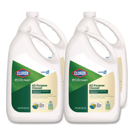 Clorox Pro EcoClean All-Purpose Cleaner, Refill, Unscented, 128 oz Bottle, 4/Carton