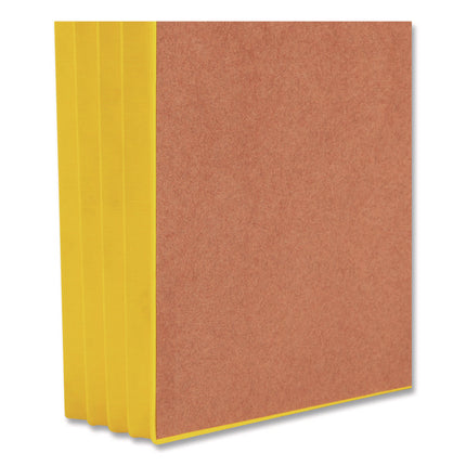Redrope Drop-Front End Tab File Pockets, Fully Lined 6.5" High Gussets, 3.5" Expansion, Letter Size, Redrope/Yellow, 10/Box