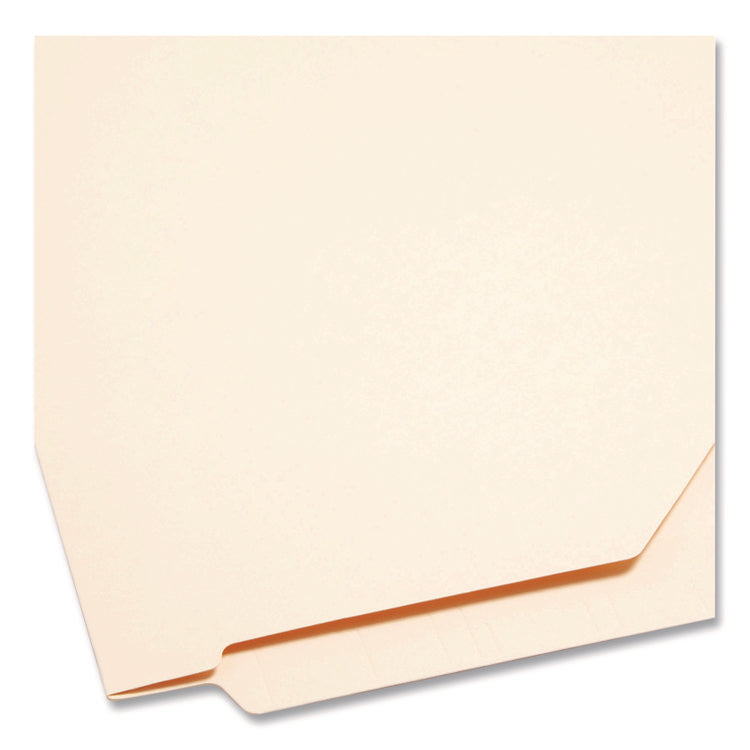 End Tab Jackets With Reinforced Tabs, Straight Tab, Legal Size, 11-Pt Manila, 100/box