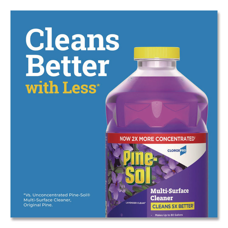 CloroxPro Multi-Surface Cleaner Concentrated, Lavender Clean Scent, 80 oz Bottle, 3/Carton