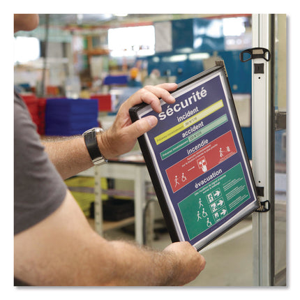 PRO Series Magnetic Wall Reference System, 5 Panels with Black Borders, Black Base