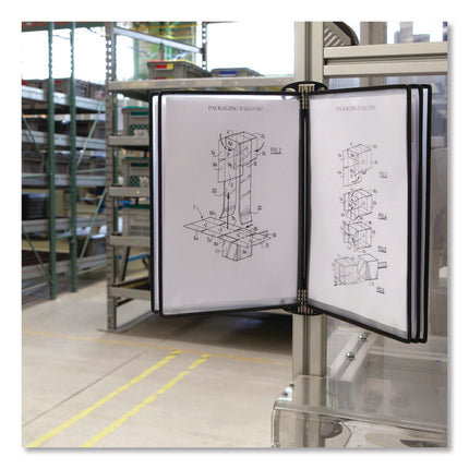 PRO Series Magnetic Wall Reference System, 5 Panels with Black Borders, Black Base