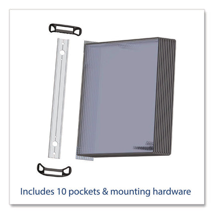 PRO Series Magnetic Wall Reference System, 10 Panels with Black Borders, Black Base