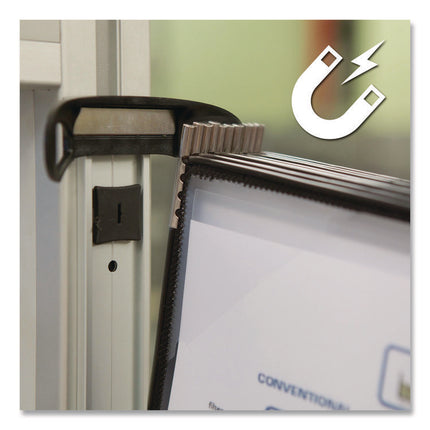 PRO Series Magnetic Wall Reference System, 10 Panels with Black Borders, Black Base