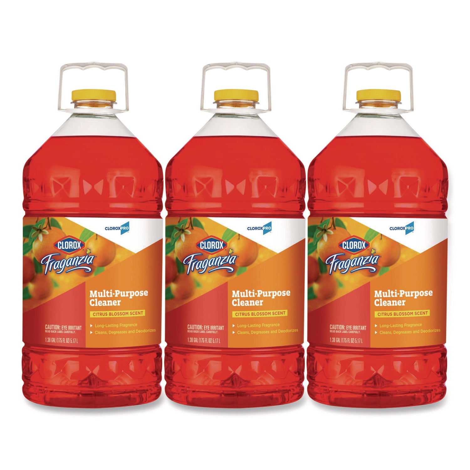 CloroxPro Fraganzia Multi-Purpose Cleaner, Citrus Blossom Scent, 175 oz Bottle, 3/Carton