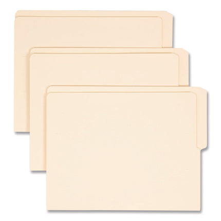Heavyweight Manila End Tab Folders, 9" High Front, 1/2-Cut Tabs: Top, Letter Size, 0.75" Expansion, Manila, 100/Box