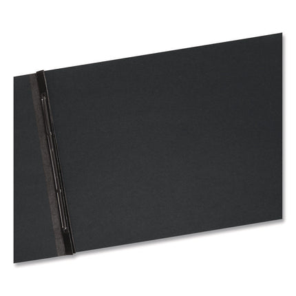 Prong Fastener Premium Pressboard Report Cover, Two-Piece Prong Fastener, 3" Capacity, 11 X 17, Black/black