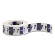 A-Z Color-Coded End Tab Filing Labels, P, 1 X 1.25, White, 500/roll