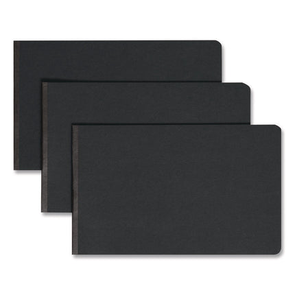 Prong Fastener Premium Pressboard Report Cover, Two-Piece Prong Fastener, 3" Capacity, 8.5 X 14, Black/black