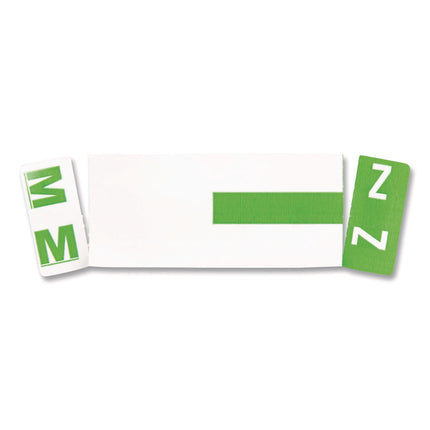 Alphaz Color-Coded First Letter Combo Alpha Labels, M/z, 1.16 X 3.63, Light Green/white, 5/sheet, 20 Sheets/pack