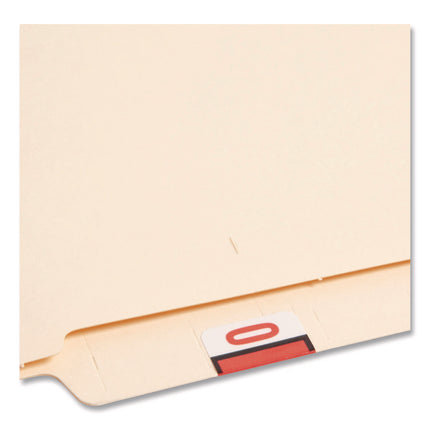 Numerical End Tab File Folder Labels, 0, 1 X 1.25, White, 500/roll