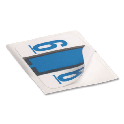 Numerical End Tab File Folder Labels, 6, 1 X 1.25, White, 500/roll