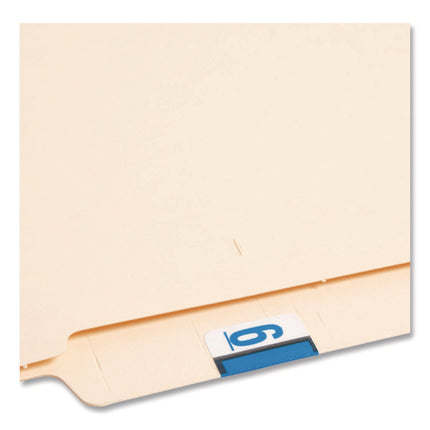 Numerical End Tab File Folder Labels, 6, 1 X 1.25, White, 500/roll