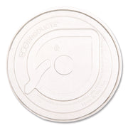 GreenStripe Cold Cup Flat Lids, Fits 9 oz to 24 oz Cold Cups, Plastic, Clear, 100/Pack, 10 Packs/Carton