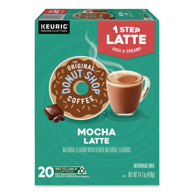 Mocha One Step Latte K-Cup, Vanilla, 20/Box