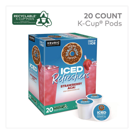 ICED Refreshers K-Cup Pods, Strawberry, 20/Box