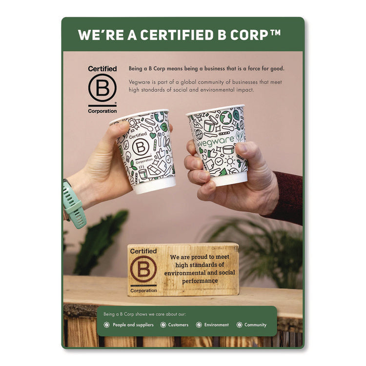 Nourish Molded Fiber Tableware, Compostable, Plate, Sugarcane, 10" dia, White, 500/Carton