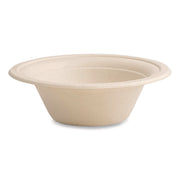 Nourish Molded Fiber Tableware, Compostable, Bowl, Sugarcane, 12 oz, White, 1,000/Carton