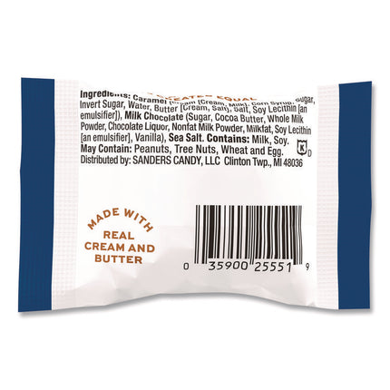 Small Batch Wonders Snack-Size Milk Chocolate Sea Salt Caramels, 0.5 oz Individually Wrapped, 48/Box