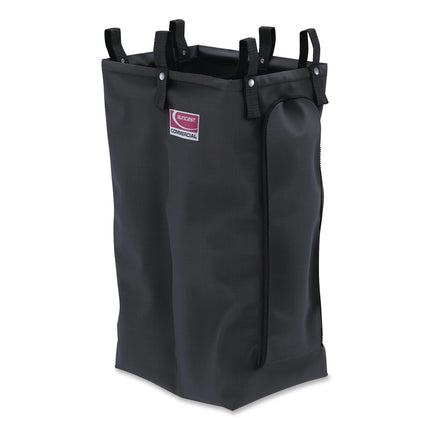 Divided Bag for Suncast Commercial Full-Size and Compact-Size Housekeeping Carts, 25.4 gal, 15.6" x 12.52" x 29.95", Black