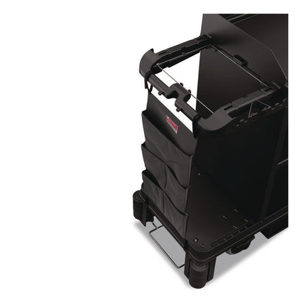 Linen Strap Bag for Suncast Commercial Full-Size and Compact Housekeeping Carts, 16.25" x 1" x 31.75", Black