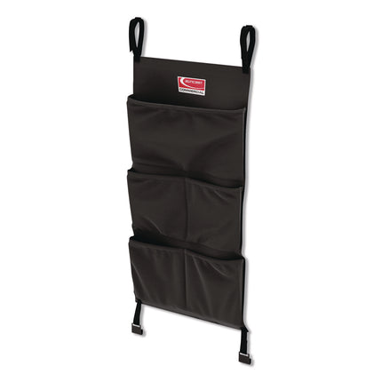 Linen Strap Bag for Suncast Commercial Full-Size and Compact Housekeeping Carts, 16.25" x 1" x 31.75", Black