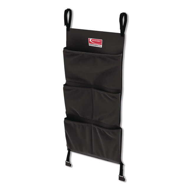 Linen Strap Bag for Suncast Commercial Full-Size and Compact Housekeeping Carts, 16.25" x 1" x 31.75", Black