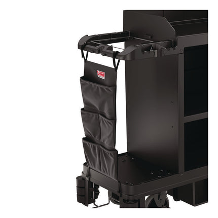 Linen Strap Bag for Suncast Commercial Full-Size and Compact Housekeeping Carts, 16.25" x 1" x 31.75", Black