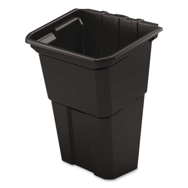 Waste Bin, 8 gal, 12.78" x 17.21" x 22.13", Black, 2/Pack